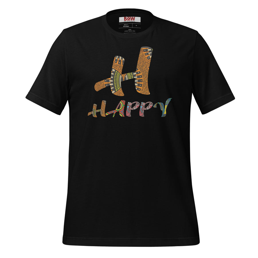 H For Happy Unisex Afri-Fusion T-Shirt