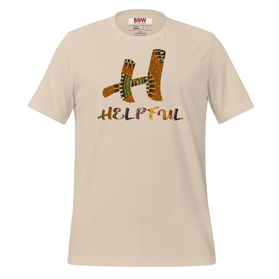 H For Helpful Unisex Afri-Fusion T-Shirt